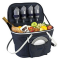 Collapsible Insulated Picnic Basket for Four